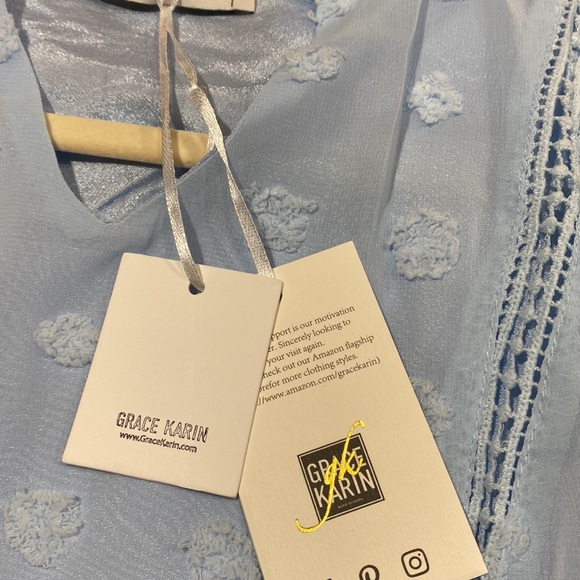 Woman’s blouse, long sleeves.  Swiss dots.  NWT.  Smoke fee, pet free home. - Picture 4 of 7